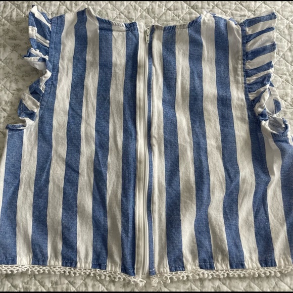 Girls Rare Editions Blue and White Shorts Set, Size 14 - Picture 7 of 12